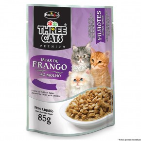 Three Cats  Sache iscas de Frango ao Molho 85g