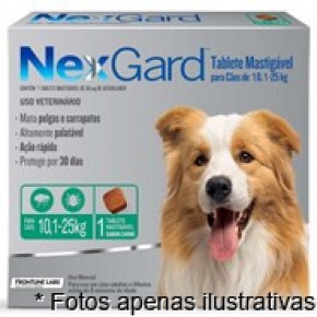Nexgard Anti pulgas e Carrapatos Cães de 10,1 a 25 kg