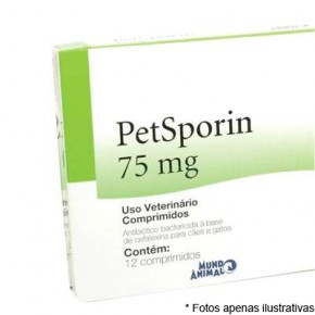 PetSporin 75mg - cartela c/ 12 comprimidos