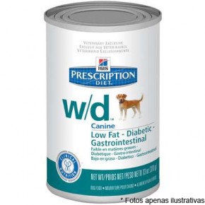 Hill´s Lata Prescription W/D Low Fat - Diabetes - Colitis Cães 370g