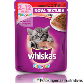 Whiskas Sache sabor Jelly Carne p/ gatos 85gr