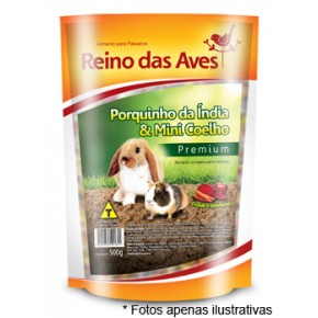 Ração Reino das Aves Porquinho da India & Mini Coelho 500g