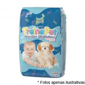 Tapetes Higiênicos Treine Pet Raças Pequenas e Filhotes - 7unidades (60x55cm) 